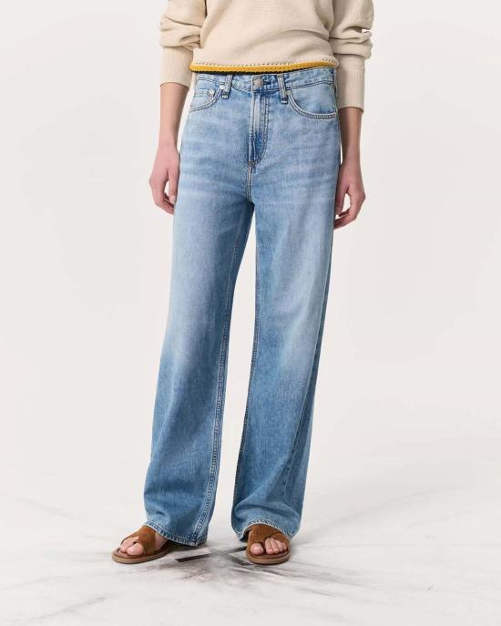  에볼럭시 데님 팬츠 Rag & Bone Featherweight Logan Wide Leg Jean Audrey