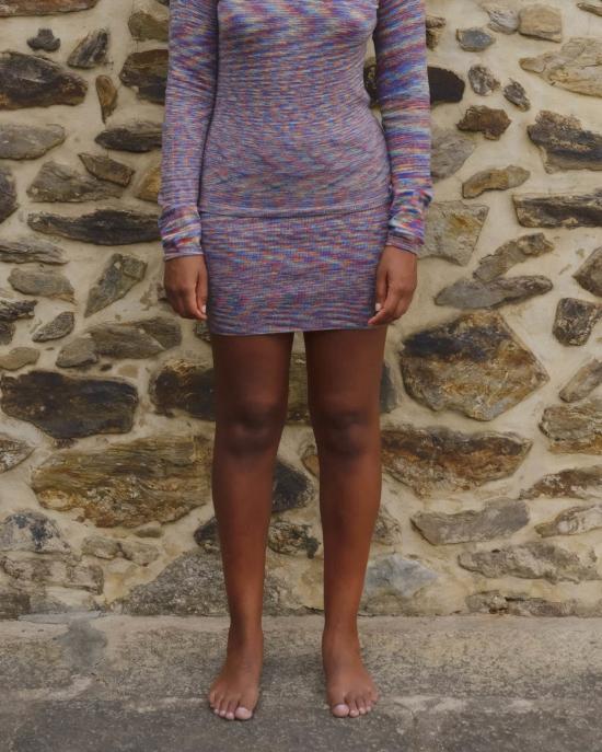  베이스레인지 숏 스커트 플루트 스커트 멀티컬러 - BASERANGE