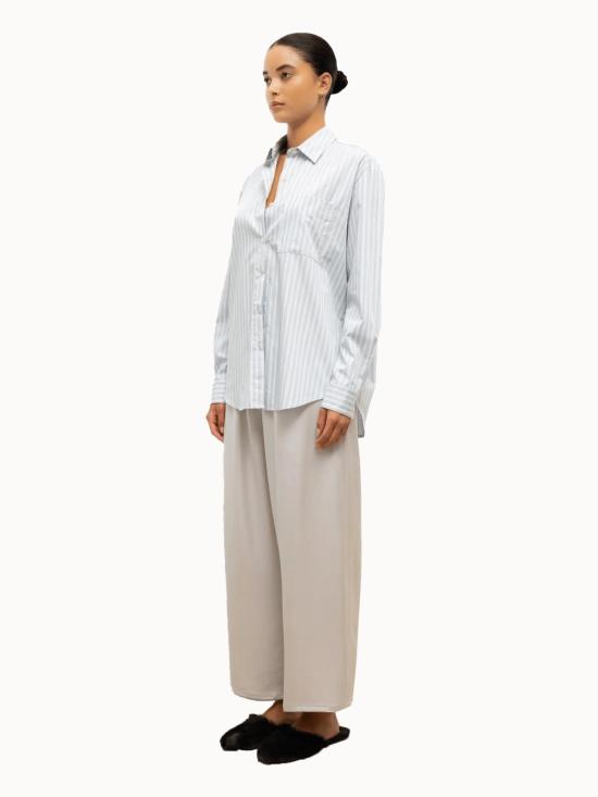  리셋 크롭 팬츠 레저 바브 크롭 드로스트링 팬츠 시멘트 - LESET