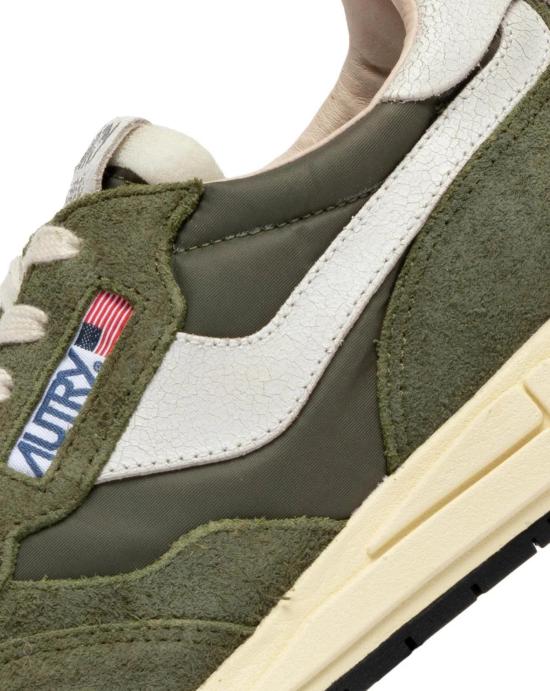 26SS 오트리 릴윈드 로우 나일론 스웨이드 스니커즈 WWLM NC37 WHT SAGE Green white - AUTRY
