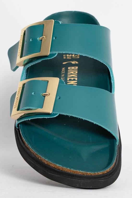 26SS 버켄스탁 뮬/슬리퍼 1031850 SHINE DARK TEAL Green - BIRKENSTOCK