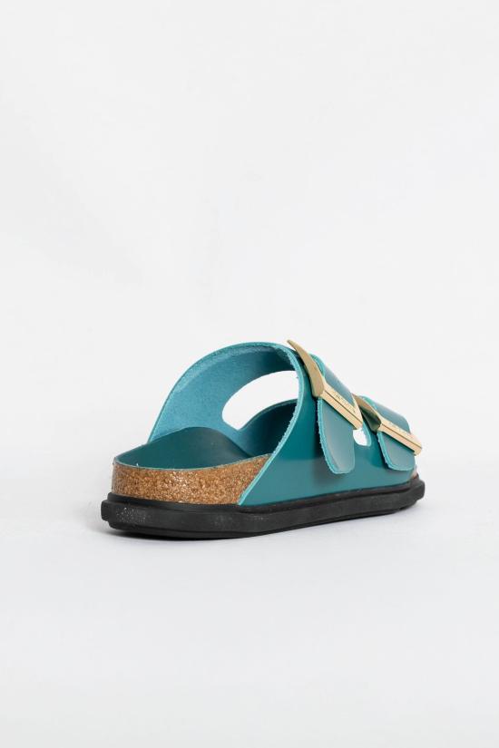 26SS 버켄스탁 뮬/슬리퍼 1031850 SHINE DARK TEAL Green - BIRKENSTOCK