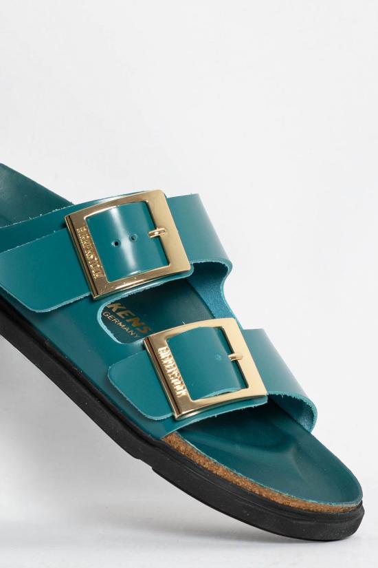 26SS 버켄스탁 뮬/슬리퍼 1031850 SHINE DARK TEAL Green - BIRKENSTOCK