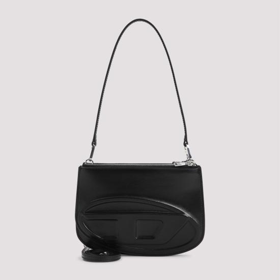 25SS 디젤 1DR 트윈-더블-파우치 프린티드 레더 숄더백 X10330 PR818 T8013 BLACK - DIESEL