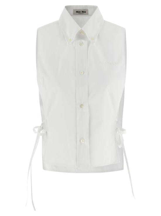 26SS 미우미우 블라우스 MK2024SOOO19SEF0009 White