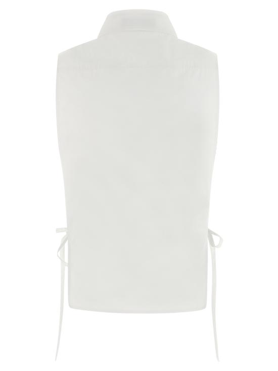 26SS 미우미우 블라우스 MK2024SOOO19SEF0009 White - MIU MIU