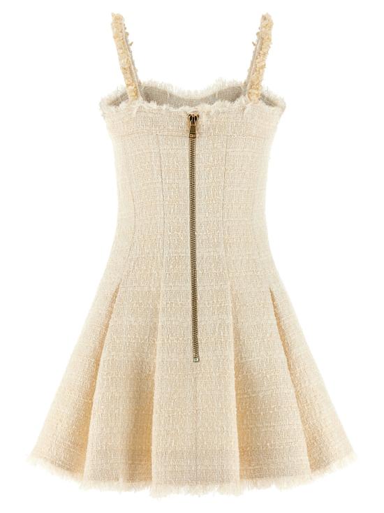 26SS 발망 숏 원피스 GF0R2590XL960FA White - BALMAIN