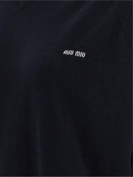26SS 미우미우 스웨터 MML04VSOOO16WJF0H9Q Blue - MIU MIU