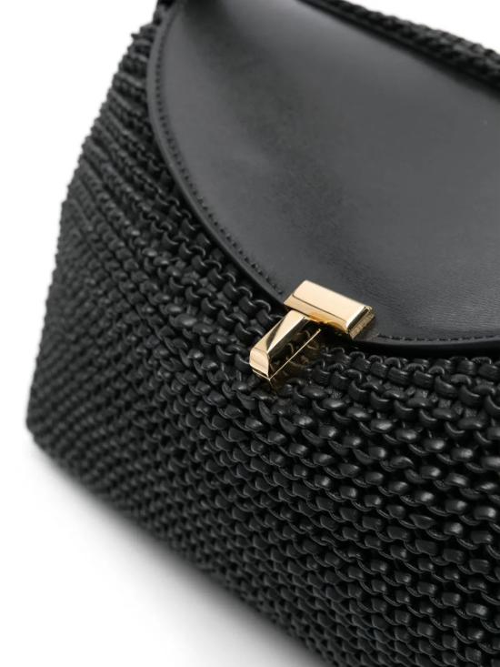 25SS 토템 T락 우븐 레더 탑핸들백 252WAL961LE0134001 BLACK - TOTEME