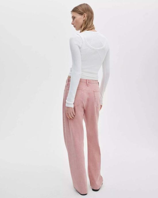  랙앤본 데님 팬츠 Rag&Bone Phoebe 드로스트링 와이드 레그 진 - RAG & BONE