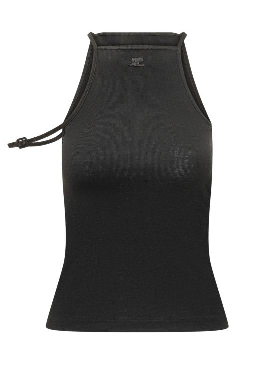 26SS 쿠레쥬 민소매 티셔츠 226JDE164JS0285 9999 BLACK