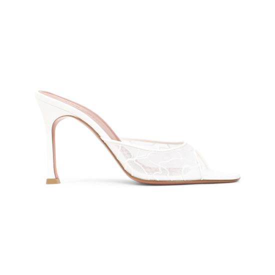 26SS 아미나 무아디 뮬/슬리퍼 12S356878ALE IVORY LACE - AMINA MUADDI