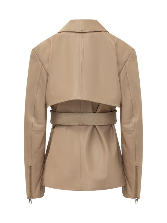 26SS 스포트막스 가죽 자켓 2612441013600 001 BEIGE - SPORTMAX
