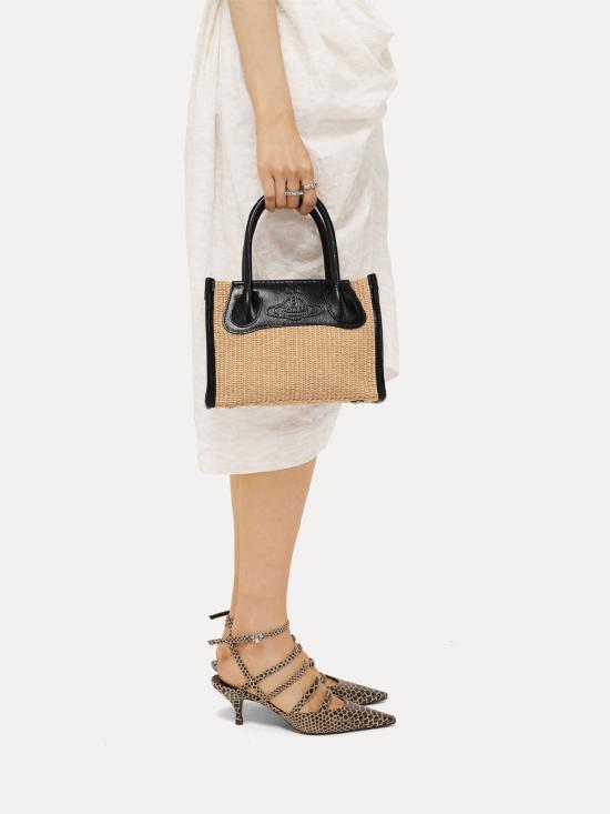 26SS 비비안웨스트우드 토트백 4803001VUW01D0 B402 NATURAL - VIVIENNE WESTWOOD
