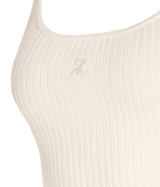 26SS 쿠레쥬 민소매 티셔츠 PERMDE012FI0001 White - COURREGES