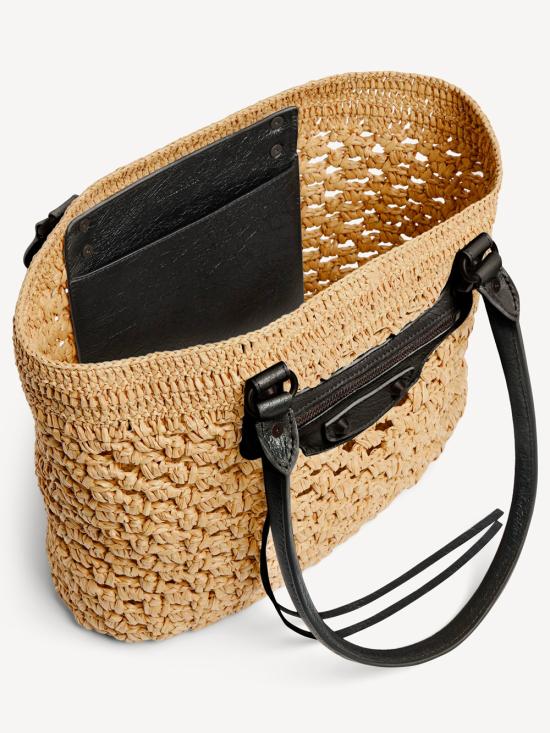 26SS 발렌시아가 토트백 866501 2ACGC 9260 NATURAL BLACK - BALENCIAGA