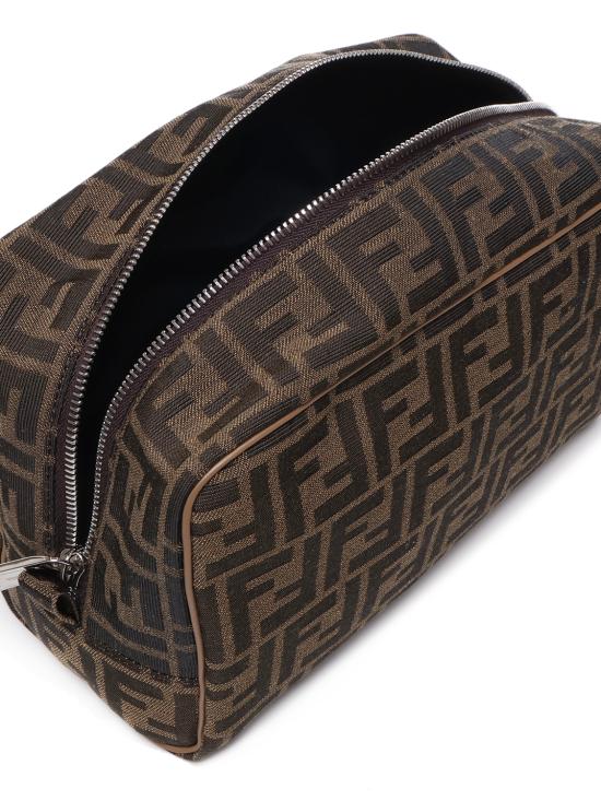 26SS 펜디 FF 자카드 패브릭 토일레트리 케이스 7N0141 ALWKF1HRM BROWN - FENDI