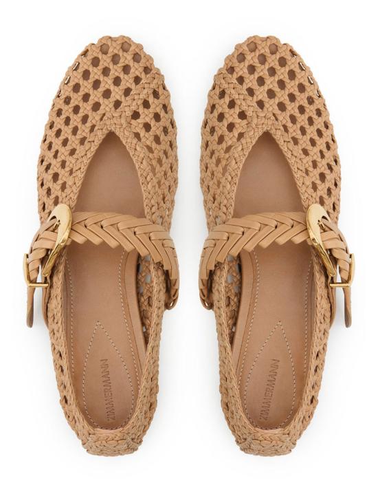  짐머만 플랫 슈즈 지머만 알케미 발레리나 플랫 - ZIMMERMANN