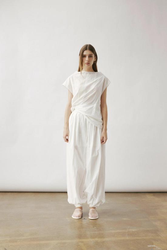 26SS 빅토리아 찬 스트레이트 팬츠 SS26126WHXS AB024617 XS - VIKTORIA CHAN