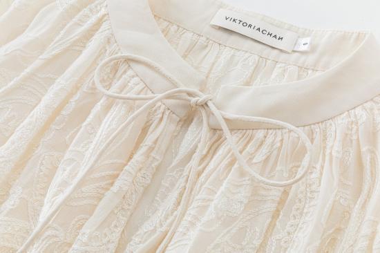 26SS 빅토리아 찬 블라우스 SS26128PO S AB024618 S - VIKTORIA CHAN