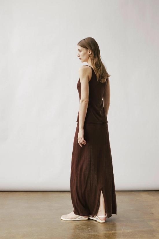 26SS VICTORIA CHAN 롱 스커트 SS26012BRS AB024606 XS - VIKTORIA CHAN