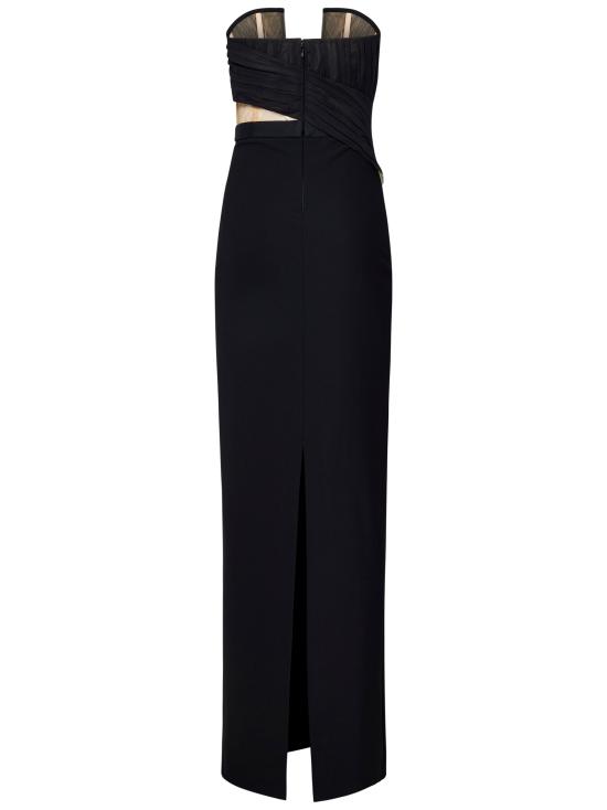 26SS 넨시 도자카 롱 원피스 NDDR2673501 100 Black - NENSI DOJAKA