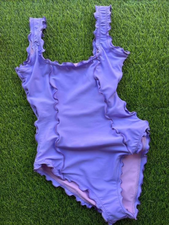  쉐리스 원피스 수영복 셰리스 러플 코르셋  (보라색)