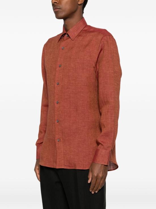 26SS 브리오니 긴팔 셔츠 SCAY0L P91116363 Arancio - BRIONI