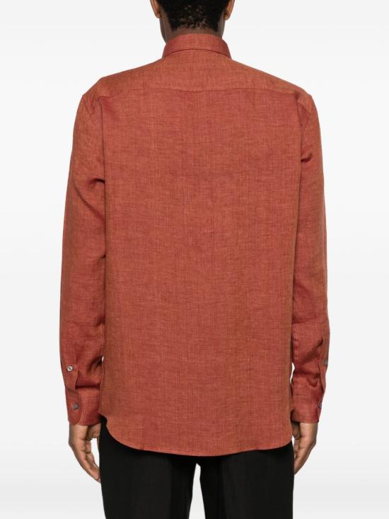 26SS 브리오니 긴팔 셔츠 SCAY0L P91116363 Arancio - BRIONI