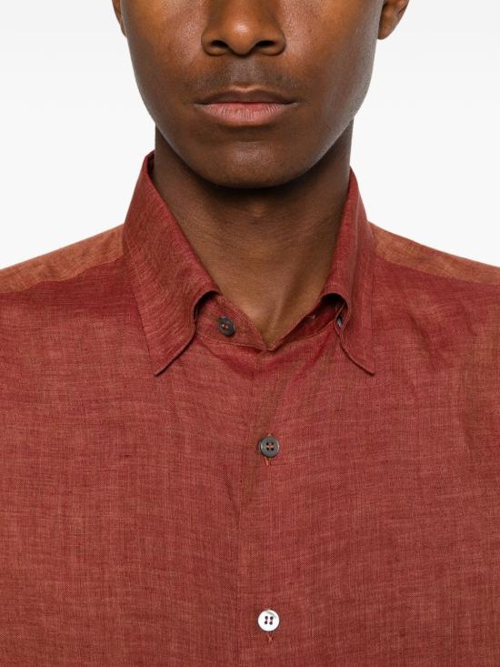 26SS 브리오니 긴팔 셔츠 SCAY0L P91116363 Arancio - BRIONI