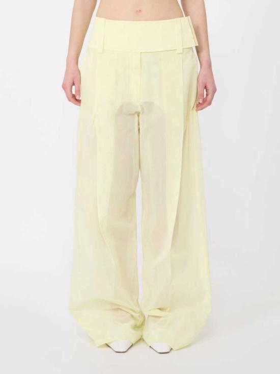 26SS 스포트막스 스트레이트 팬츠 2612131033 002 GIALLO PASTELLO - SPORTMAX