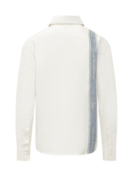 26SS JW앤더슨 긴팔 셔츠 SH0385PG1898 614 OFF WHITE BLUE - JW ANDERSON