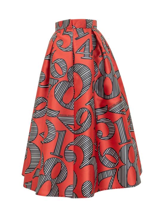 26SS 알레산드로 엔리케즈 미디 스커트 SS26AESK01DU 027NUM NUMERI PORTA FORTUNA - ALESSANDRO ENRIQUEZ