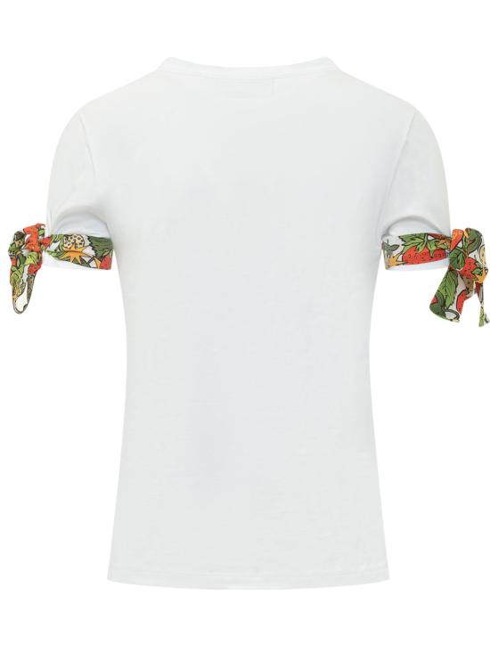 26SS 알레산드로 엔리케즈 반팔 티셔츠 SS26AES101FCOR 000GAL B CO RICAMO GALLINA - ALESSANDRO ENRIQUEZ