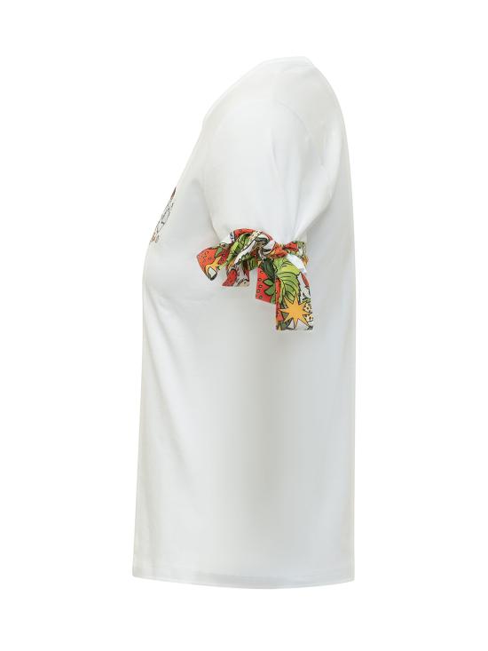 26SS 알레산드로 엔리케즈 반팔 티셔츠 SS26AES101FCOR 000GAL B CO RICAMO GALLINA - ALESSANDRO ENRIQUEZ