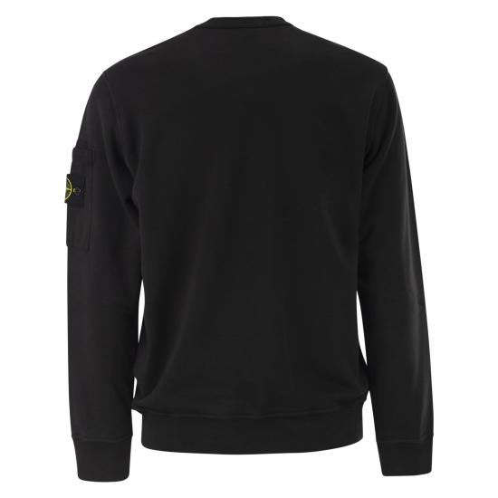 26SS 스톤 아일랜드 코튼 플리스 크루넥 스웨트셔츠 L1S156100019 BLACK - STONE ISLAND