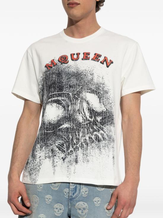 26SS 알렉산더 맥퀸 반팔 티셔츠 866379QTAEN 0909 White - ALEXANDER MCQUEEN