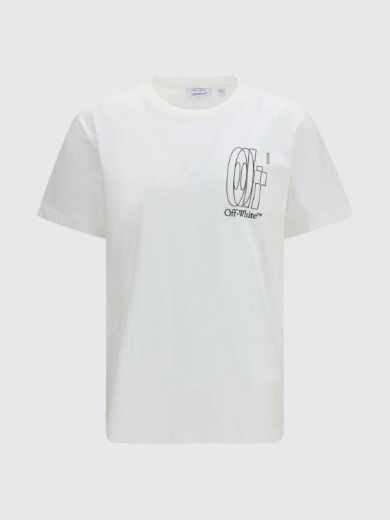 26SS 오프화이트 반팔 티셔츠 44MAA027S26J003100 1000 White - OFF WHITE