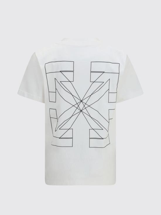 26SS 오프화이트 반팔 티셔츠 44MAA027S26J003100 1000 White - OFF WHITE