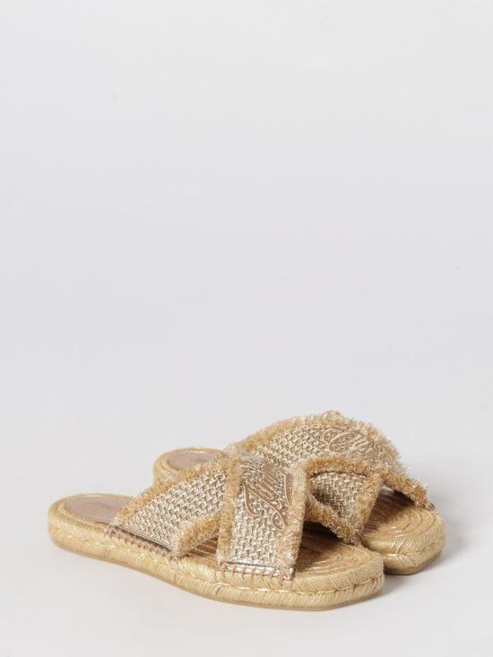 26SS 지미추 힐/펌프스 ACIELSANDALFLATGUB GOLD DARK CAPPUCCINO Beige - JIMMY CHOO