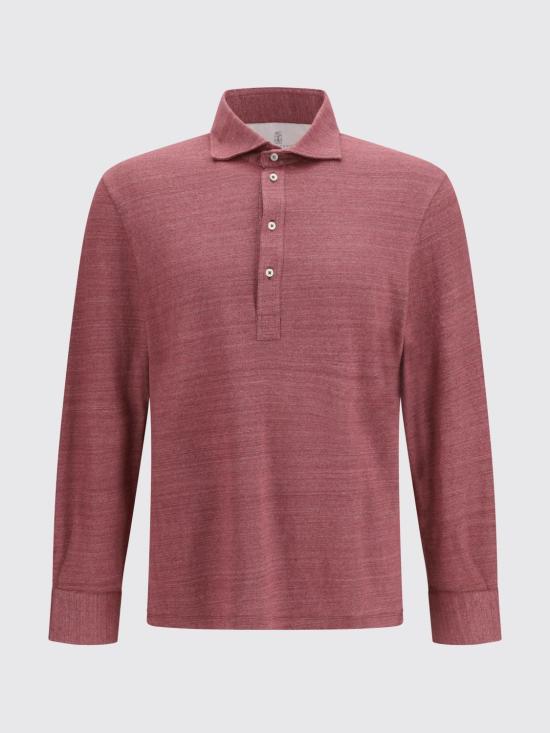26SS 브루넬로 쿠치넬리 폴로 티셔츠 MR8273914 C695 Coral - BRUNELLO CUCINELLI