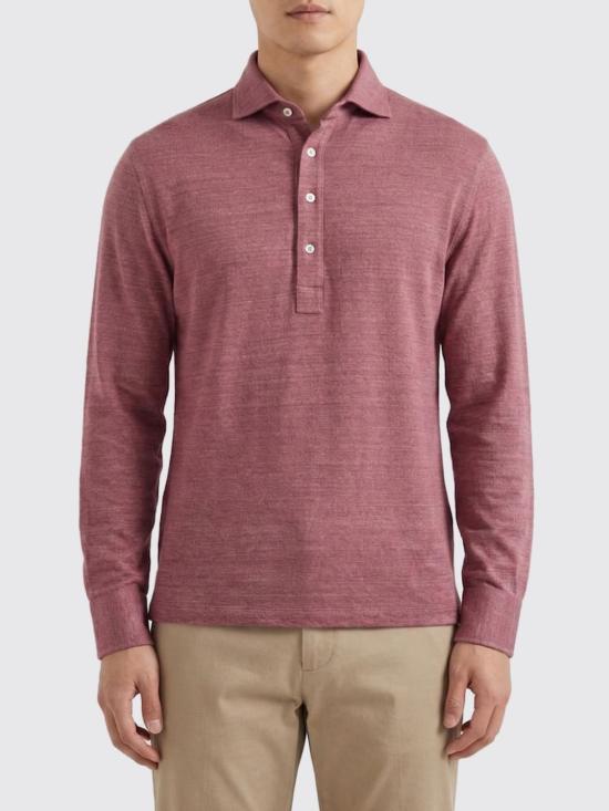 26SS 브루넬로 쿠치넬리 폴로 티셔츠 MR8273914 C695 Coral