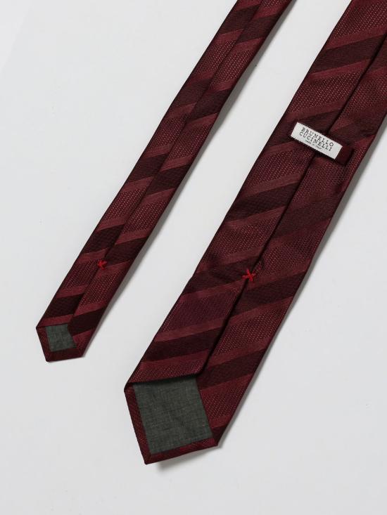 26SS 브루넬로 쿠치넬리 넥타이 MR8460018 C003 Burgundy - BRUNELLO CUCINELLI