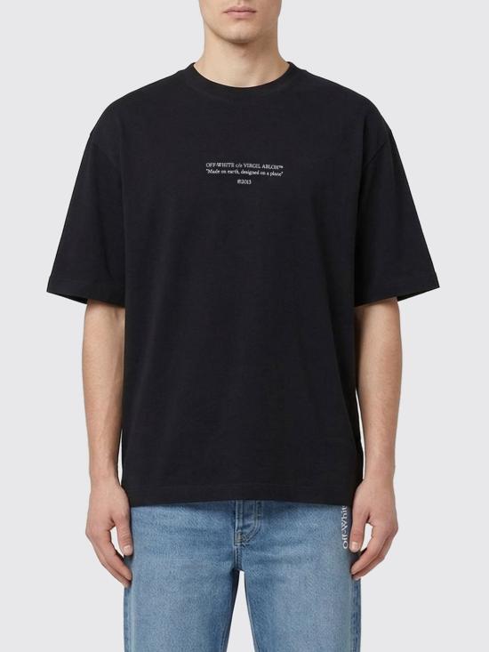 26SS 오프화이트 반팔 티셔츠 44MAA120S26J007001 0001 Black