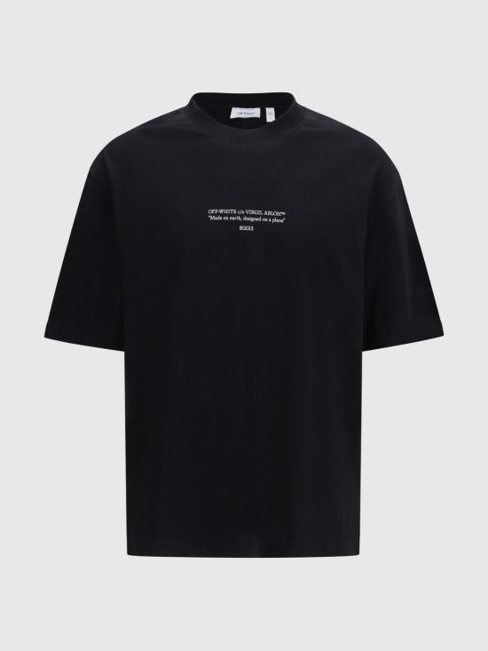 26SS 오프화이트 반팔 티셔츠 44MAA120S26J007001 0001 Black - OFF WHITE