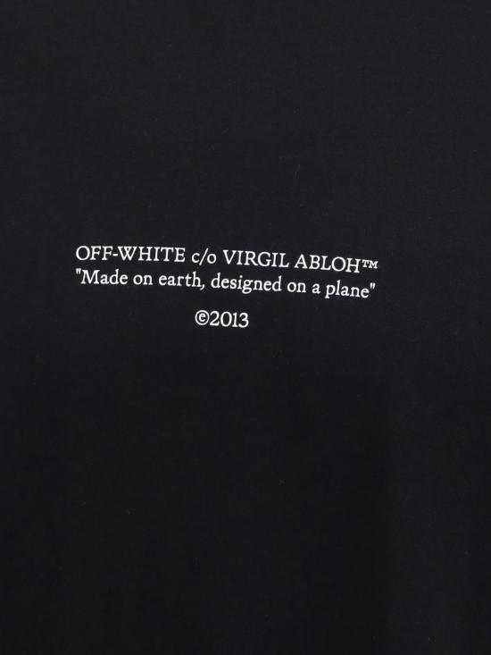 26SS 오프화이트 반팔 티셔츠 44MAA120S26J007001 0001 Black - OFF WHITE