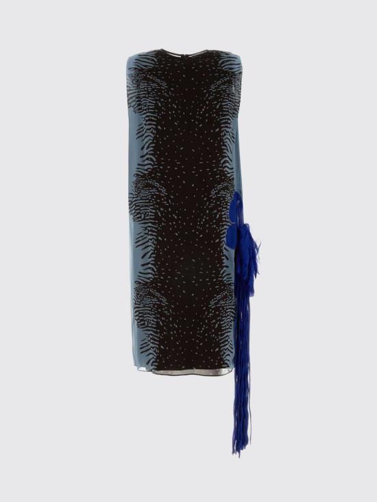 26SS 살바토레 페라가모 미디 원피스 13I357 793476 Gnawed Blue - SALVATORE FERRAGAMO