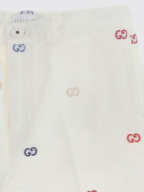 26SS [키즈] 구찌 쇼츠/버뮤다 854002XDDFC 9066 White - GUCCI