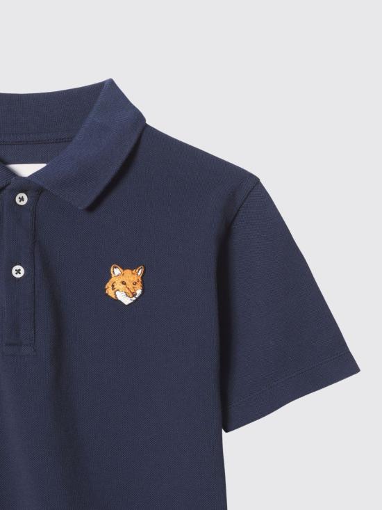 26SS [키즈] 메종키츠네 폴로 셔츠 MQUJL00KP0003 0413 Blue - MAISON KITSUNE