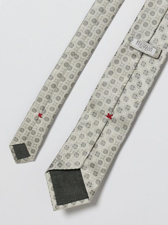 26SS 브루넬로 쿠치넬리 넥타이 MR8360018 C001 Pearl - BRUNELLO CUCINELLI
